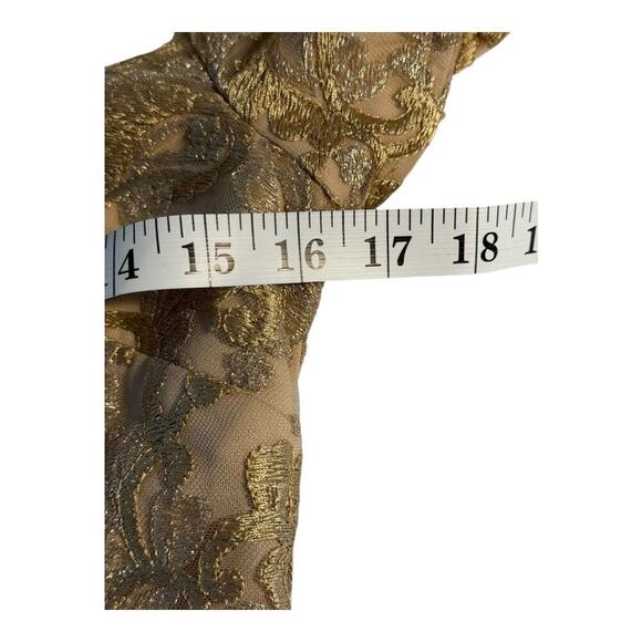 JS Collection Women’s Size 2 Gold Taylor Scallop Cocktail‎ Dress NWOT - Picture 6 of 9